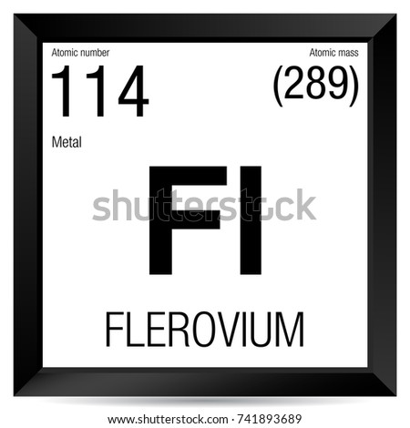 periodic atomic 114 table number Stock 467238662 Periodic Element Iron Vector Table