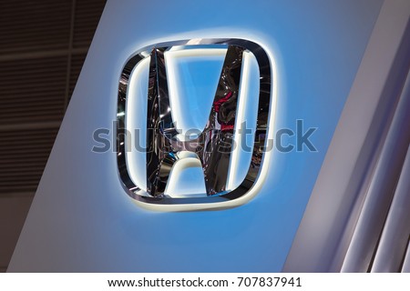 Bangkok, Thailand. - August 27, 2017 : Honda car logo at motor show.