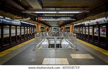 SUBWAY SYSTEM, SEPTEMBER 2017; New York City Subway, Penn Station