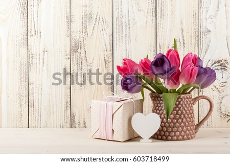 Pink Carnation Flowers Bottle Happy Mothers Stock Photo 544309597 ...