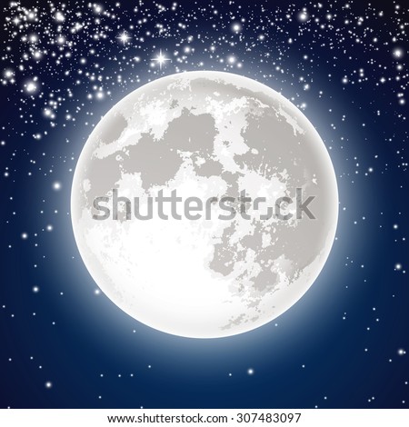 Full Moon Stock Vector (Royalty Free) 307483097 - Shutterstock