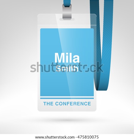 Ski Pass Vector Illustration Blank Ski Stock Vector 347029352 Shutterstock Conference Name Tag Template