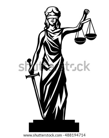 Femida Lady Justice Graphic Vector Illustration Stock Vector 488194714 ...