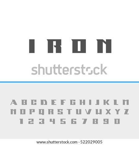 Download Fast Strong Futuristic Alphabet Letteringvector Font Stock ...