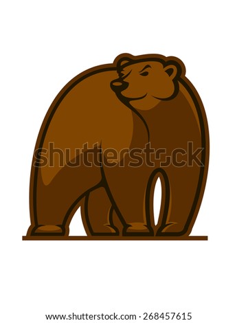 Animal Illustration Large Grizzly Bear Hibernating Stock Vector ...