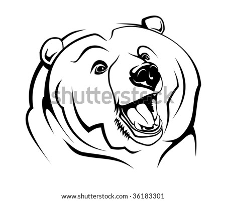 creative design set 15 t-shirt vector Outline Head Images, Free Stock Royalty Bear Cartoon