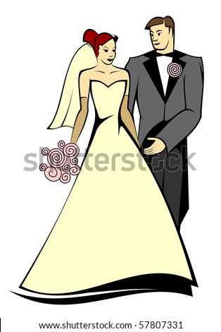 1950s Comic Book Wedding Stock Vector 54199258 - Shutterstock