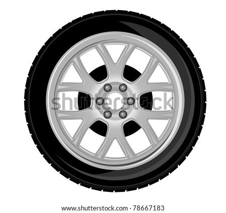 Wheel Tire Transport Service Design Jpeg Stock Vector 76884196 ...