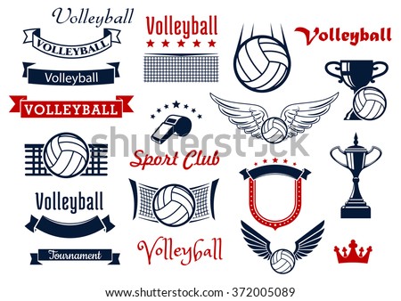 Volleyball Stock Images Royalty Free Vectors Shutterstock Sports Game Design
