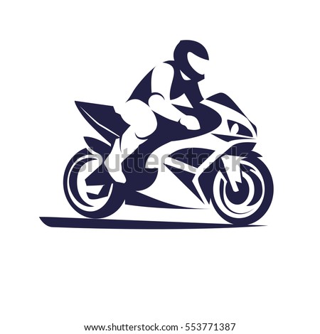 Motorcycle Racer Sport Stock Vector 553771387 - Shutterstock