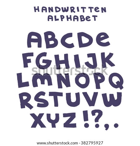 Hand Drawn Vector Sketch Alphabet Handwritten Stock Vector 382795927 ...