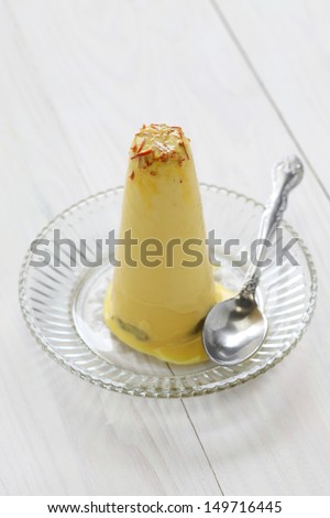 saffron kulfi, indian ice cream - stock photo