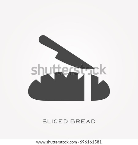 Silhouette icon sliced bread