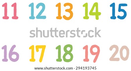 Cute colorful numbers 