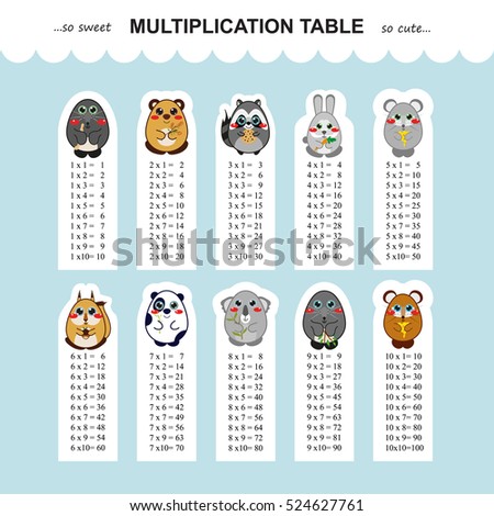 printable multiplication cute table Table Multiplication Stock Images, Free Royalty Images