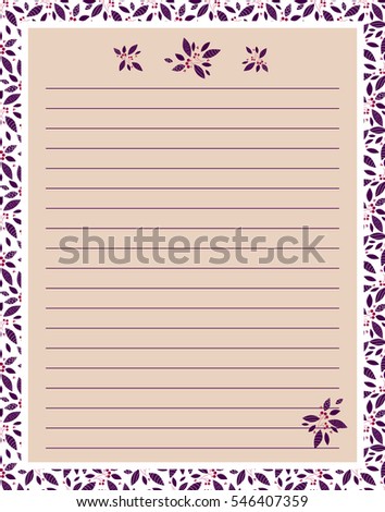 vector printing paper note cute paper stock vector 544274983 shutterstock