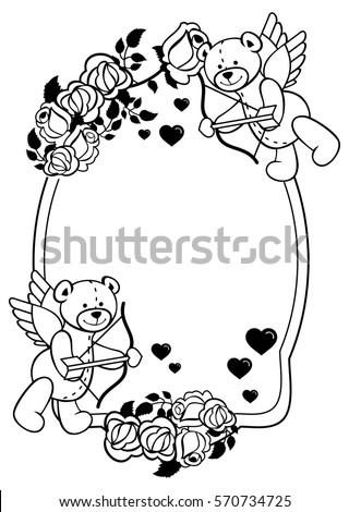 Coloring Page Outline Cartoon Puppy Dog Stock Vector 593563511