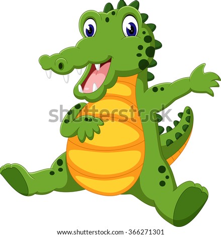 Crocodile Cartoon Characters Raster Collectionvector Version Stock ...