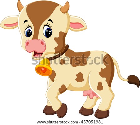 Happy cartoon cow