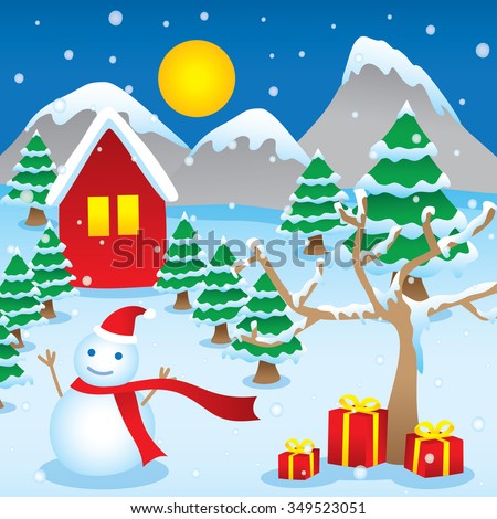 winter season cartoon pictures
