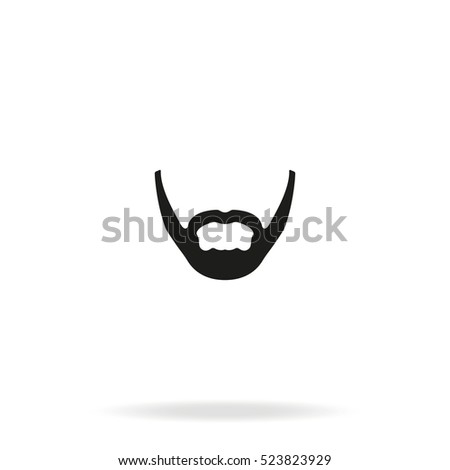 Long Stubble Beard Style Beard Mustache Stock Vector 567574099