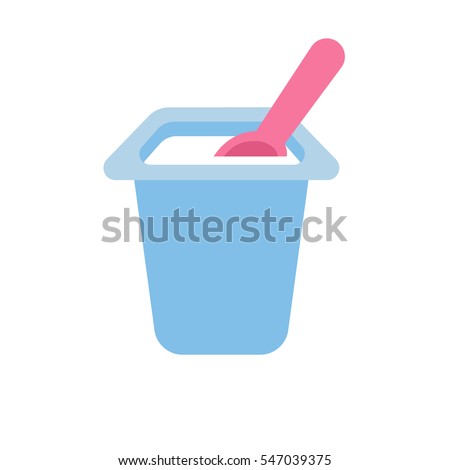 yogurt container with a spoon