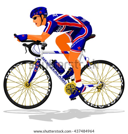 Kiwi Road Cyclist On Transparent Background Kiwi Road Cyclist On Transparent Background