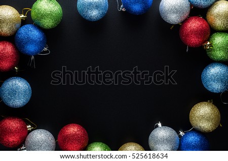 Christmas Background Theme Multicolored Christmas Balls Red Blue Green Silver Christmas Background Theme Multicolored Christmas Balls Red Blue Green Silver