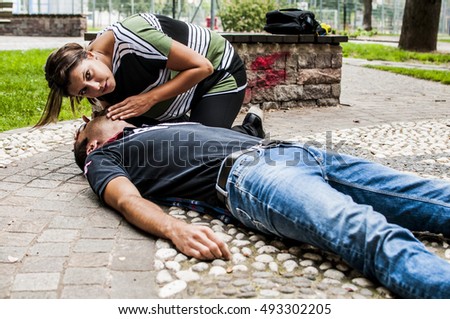 stock photo emergency in the park 493302205