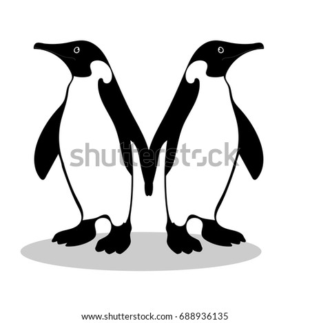 penguin loyalty symbol friendship family shutterstock vector