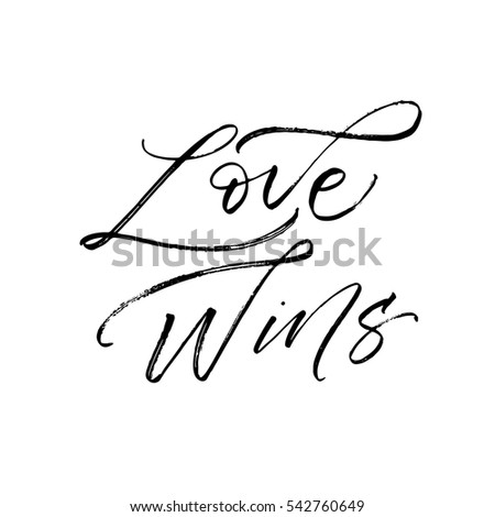 love calligraphy wins Royalty Modern Calligraphy Images Images, Free Stock