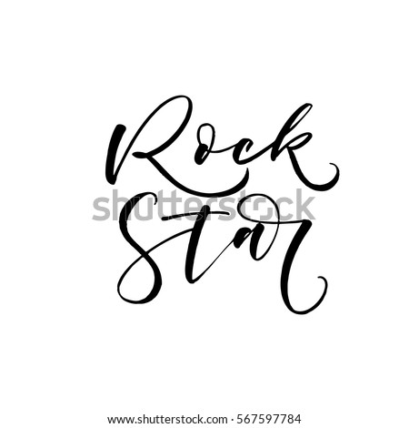 Rock Star Postcard Ink Illustration Modern Stock Vector 567597784 ...