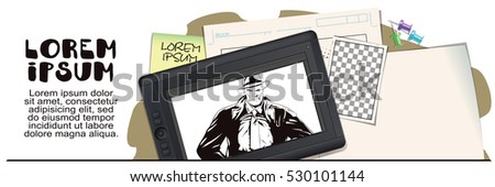 stock illustration people retro style presentation stock vector stock illustration people retro style presentation stock vector, Presentation templates
