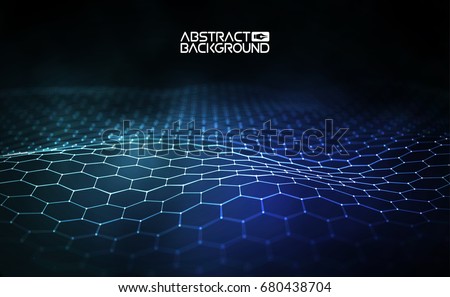 Futuristic Hexagon Vector Illustration Futuristic Hexagon ...