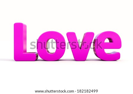 Word Love Pink Purple Letters Stock Illustration 36317377 - Shutterstock