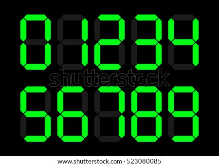 Digital clock font