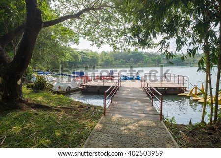 DONG NAI, VIETNAM March 16 2016: Beautiful Lake at GiangDien Waterfall, Dong Nai province, Vietnam in a daytime