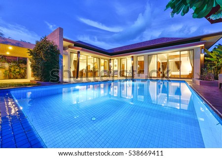 phuket thailand june 7 exterior modern tropical villa with swimming pool for a - Mansions With Swimming Pools phuket thailand june 7 exterior modern tropical villa with swimming pool for a - Mansions With Swimming Pools