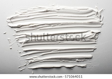 White and grey putty or oil abstract background. Painting.