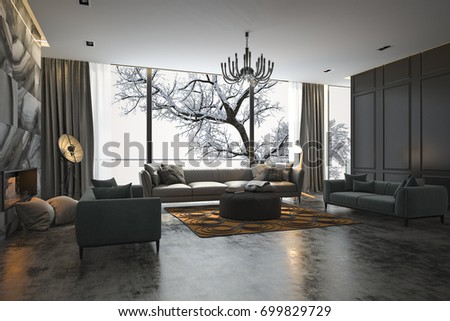 Fashion house living room wallpaper white window winter scene vine ... Fashion house living room wallpaper white window winter scene vine ...