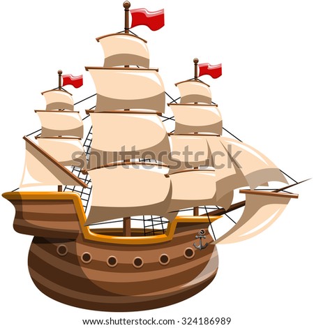 Cartoon Sailing Ship Stock Images, Royalty-Free Images & Vectors ...