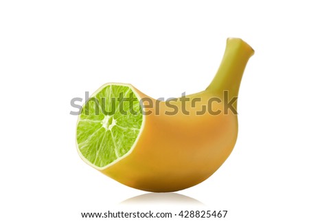Yellow Banana Lemon Lime Hybrid On Stock Photo (Edit Now ...