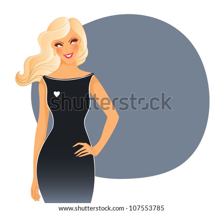 Frame for text with woman