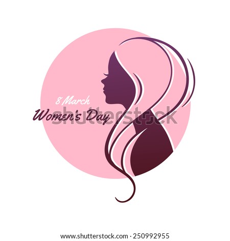 Vector illustration of Happy Women Day pink background