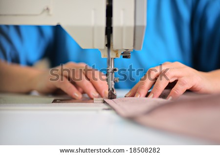 Tailor working at a textile factory