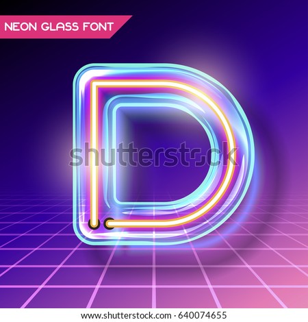 Neon Light Alphabet Vector Font Neon Stock Vector 422611537 - Shutterstock