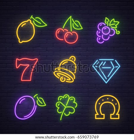 Neon slots sign