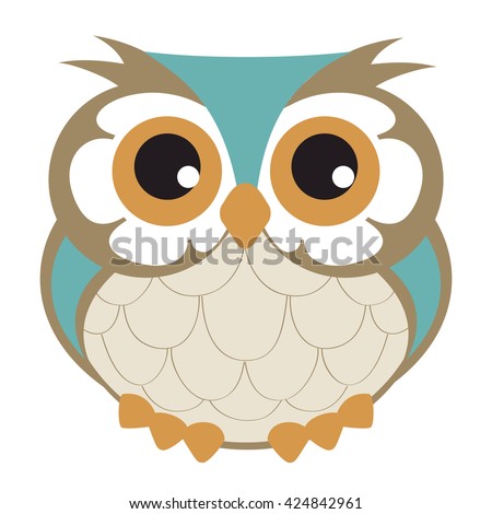 Cute Decorative Vector Owl Line Drawing Stock Vector 496405423 ...