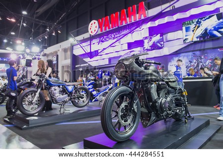 BANGKOK - Jun 23 2016 : Yamaha Motorcycle displayed at Bangkok International Auto Salon 2016 , exhibition of vehicles for sale on Jun 23, 2016 in Bangkok, Thailand.