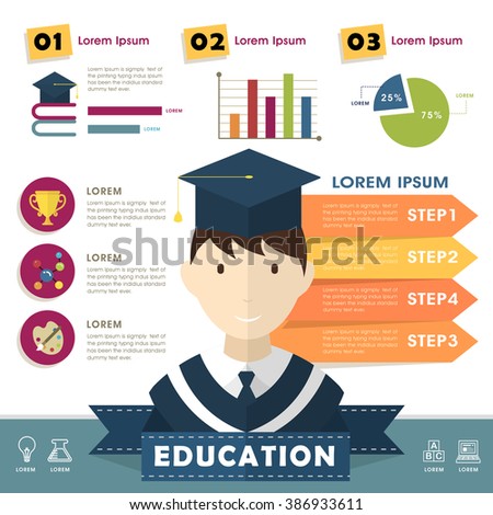 Infographic Ideas infographic template education : Education Infographic Template Design Reading Tree Stock Vector ...